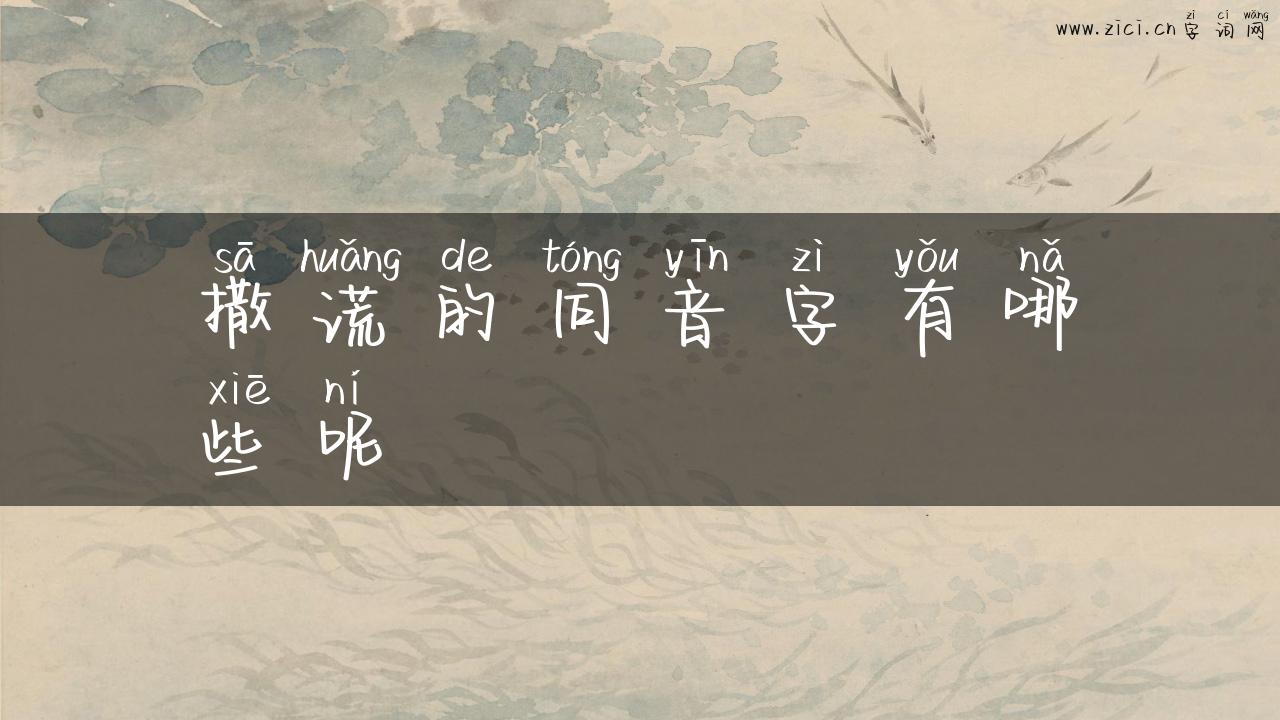 撒谎的同音字有哪些呢
