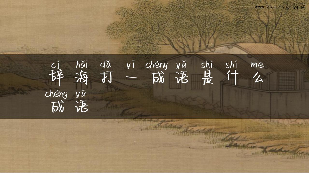 辞海打一成语是什么成语