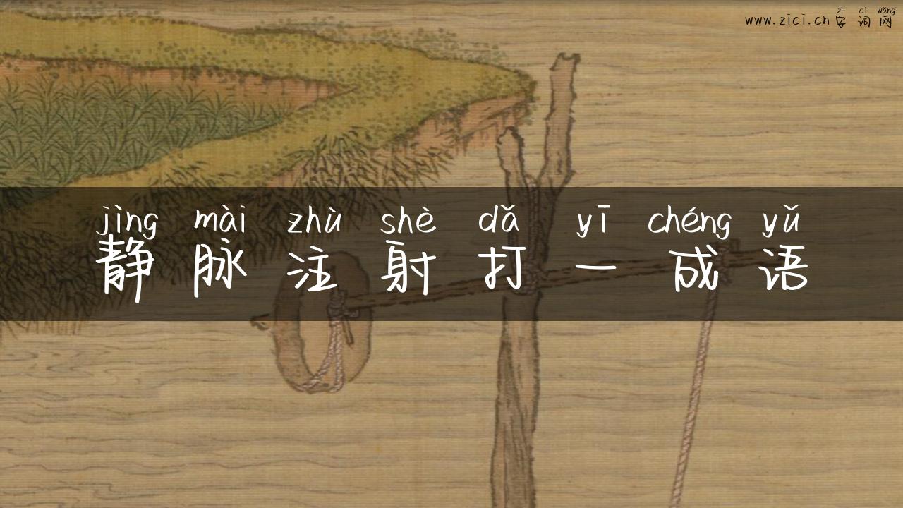 静脉注射打一成语