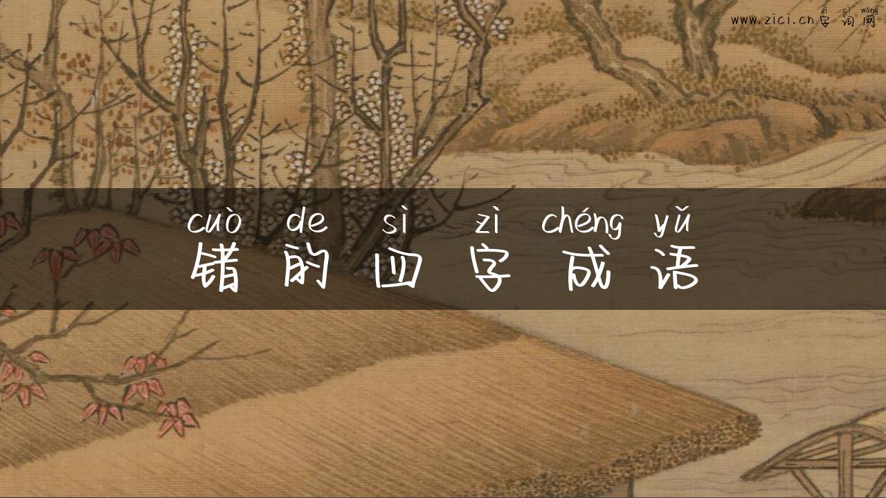 错的四字成语