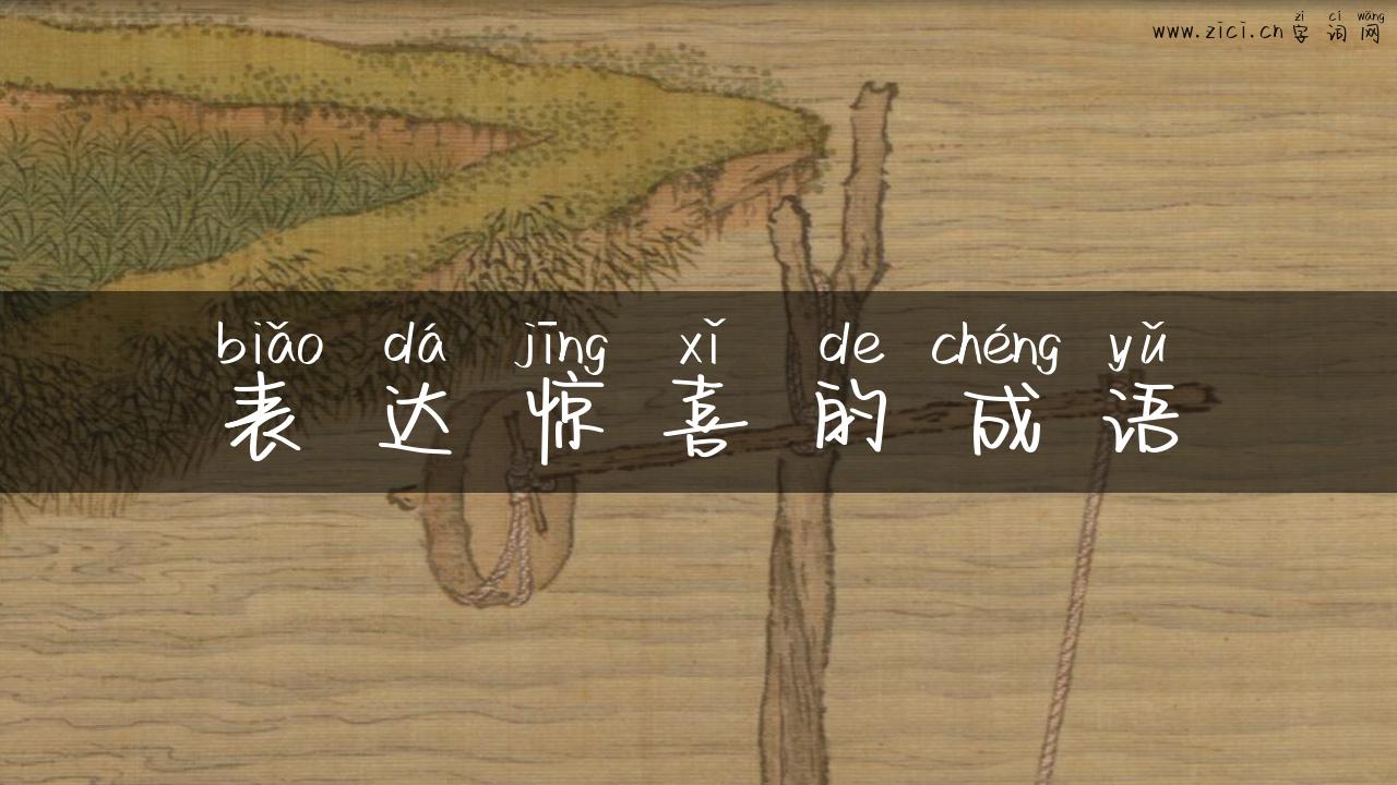 表达惊喜的成语