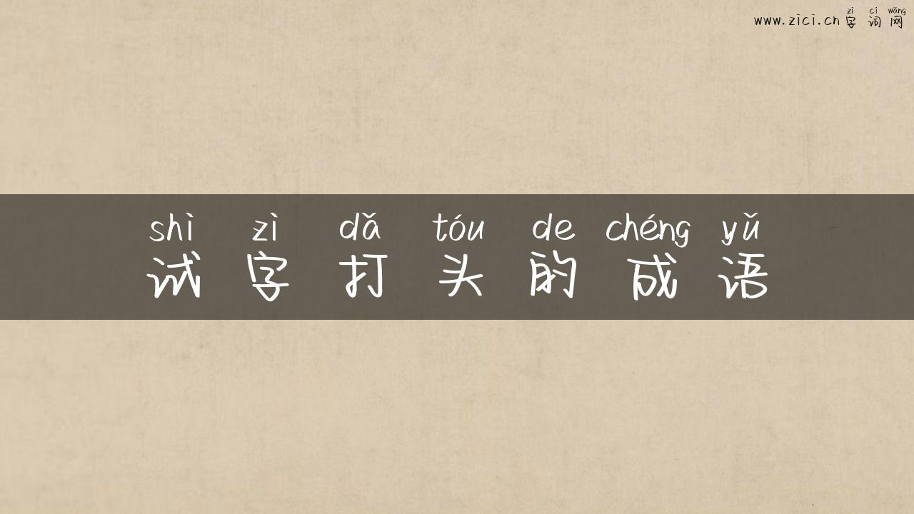 试字打头的成语