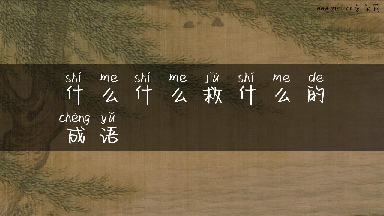 什么什么救什么的成语