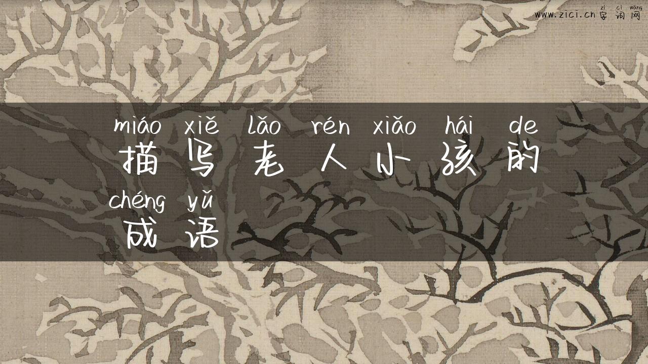 描写老人小孩的成语