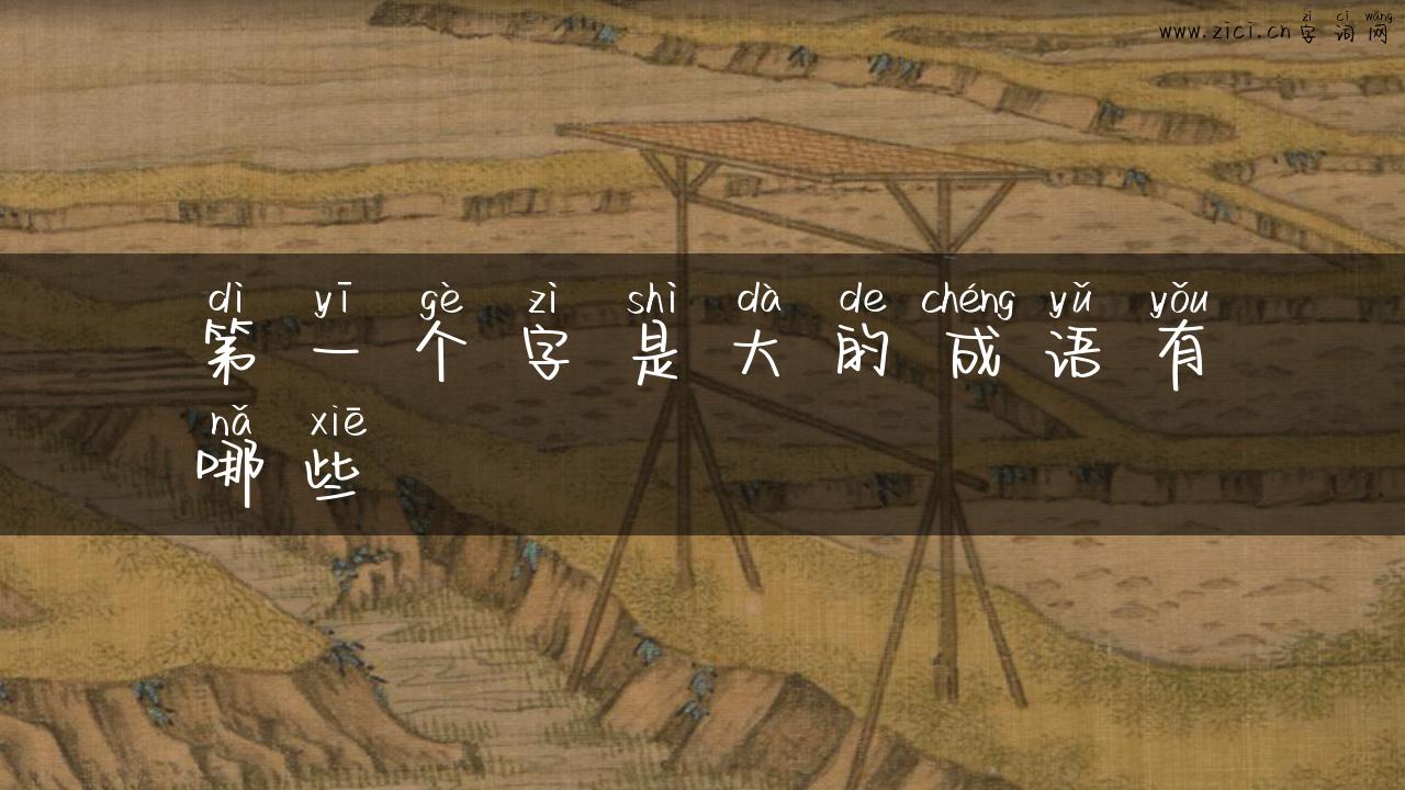 第一个字是大的成语有哪些