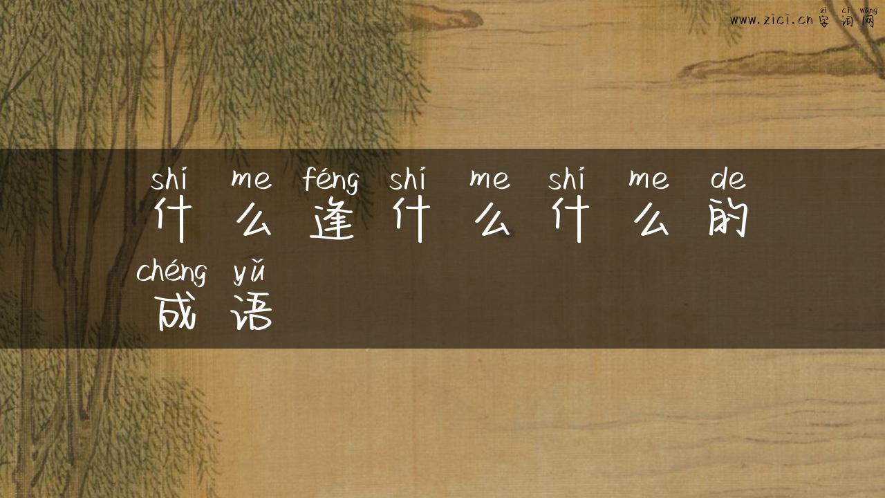 什么逢什么什么的成语