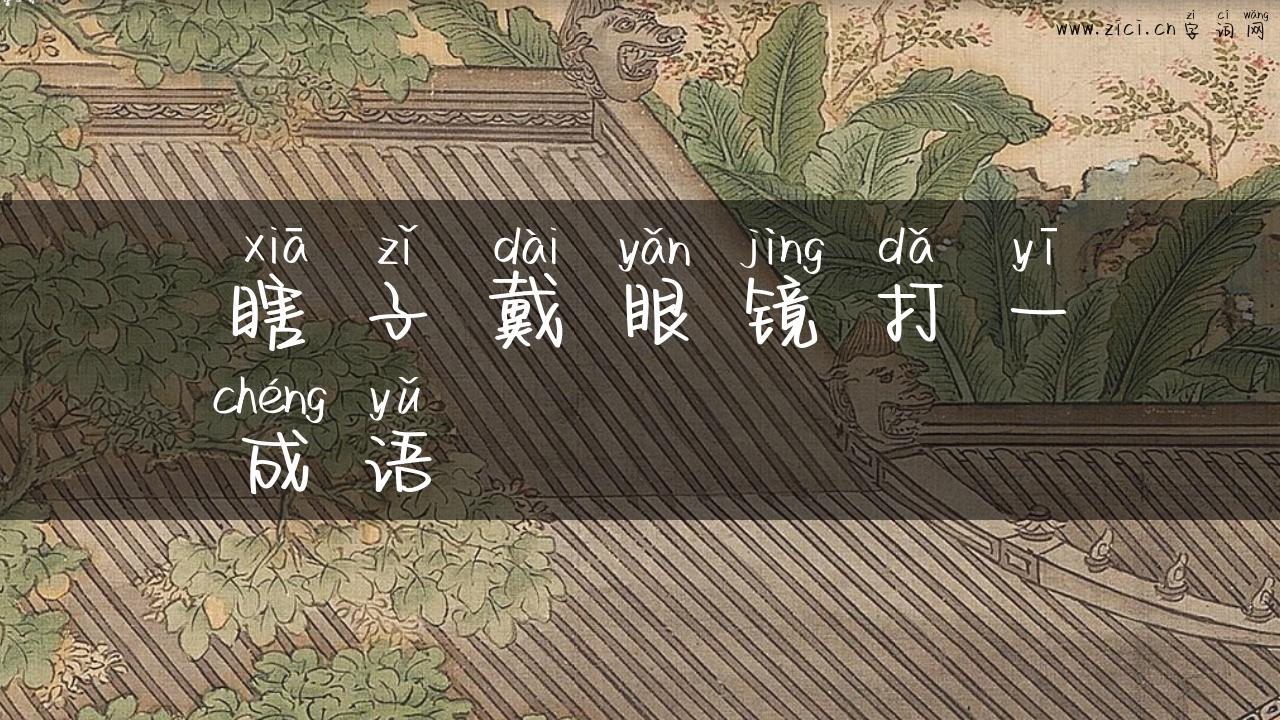 瞎子戴眼镜打一成语