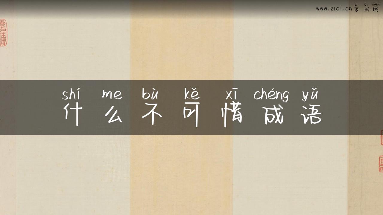 什么不可惜成语
