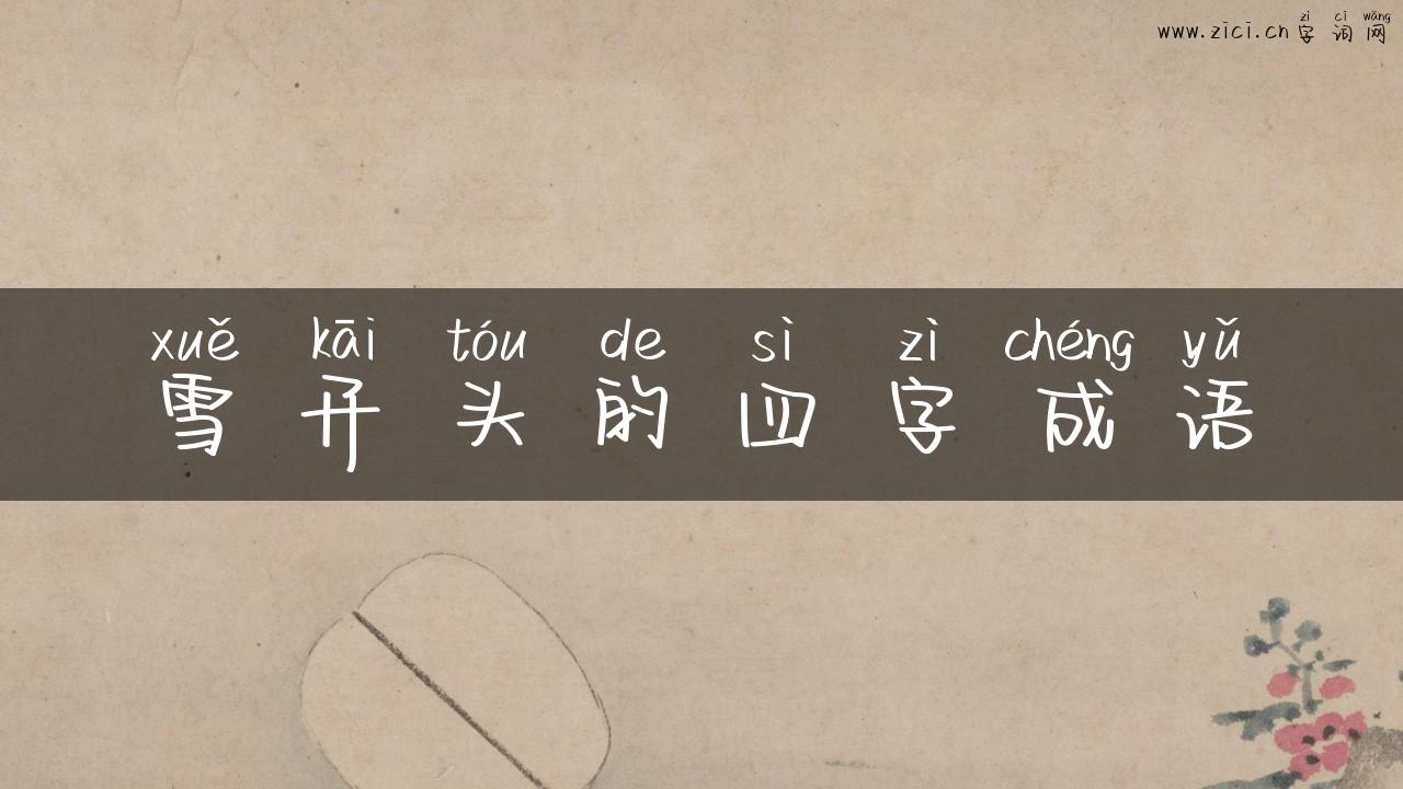 雪开头的四字成语