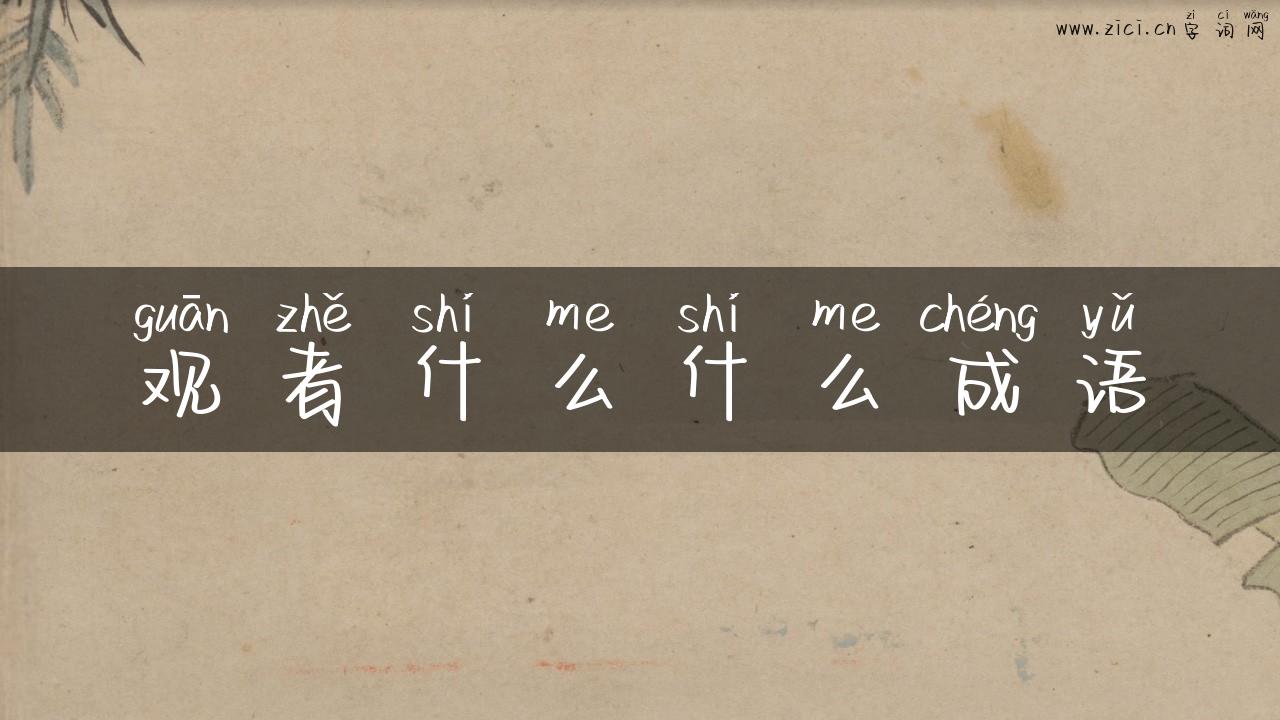 观者什么什么成语