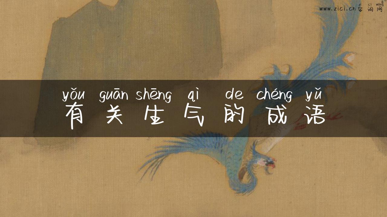 有关生气的成语