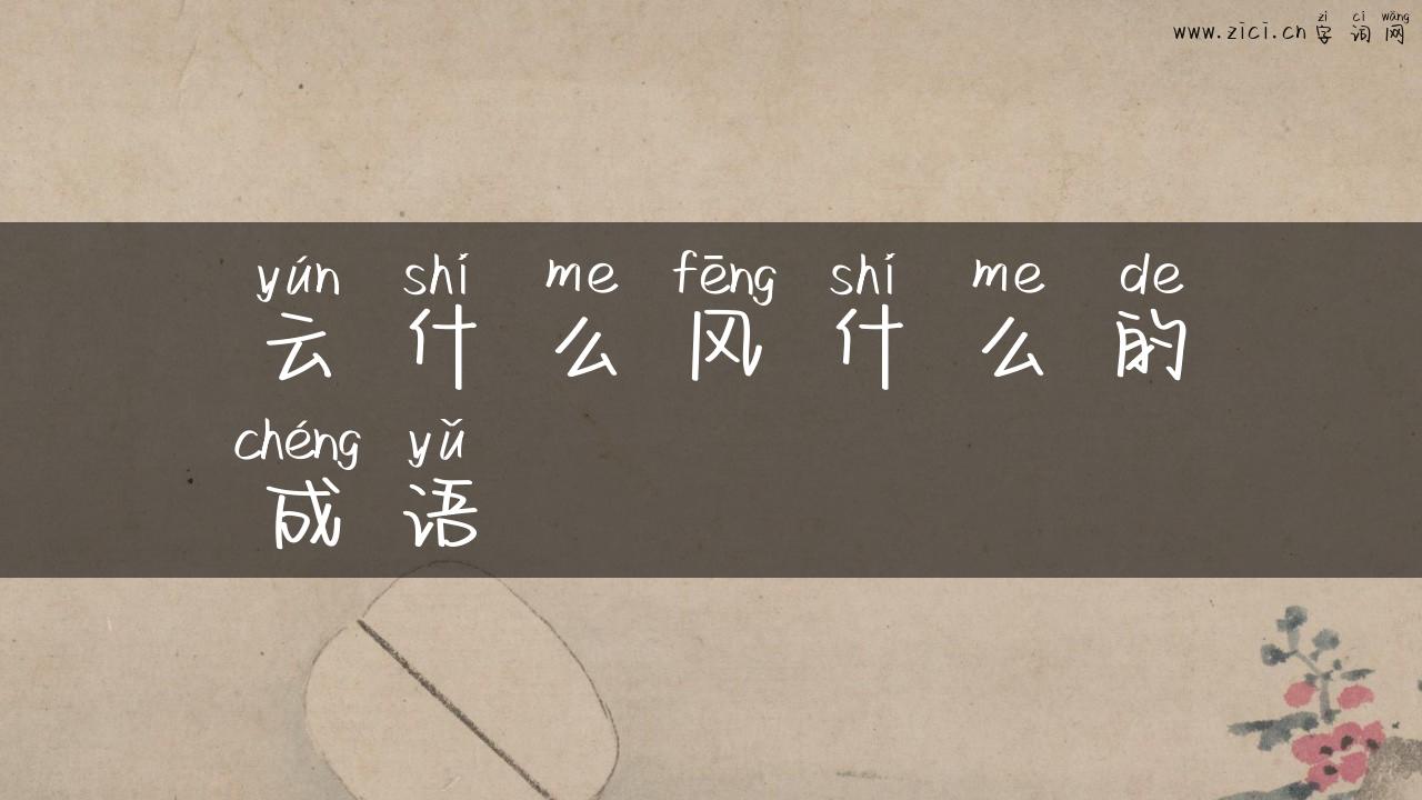 云什么风什么的成语