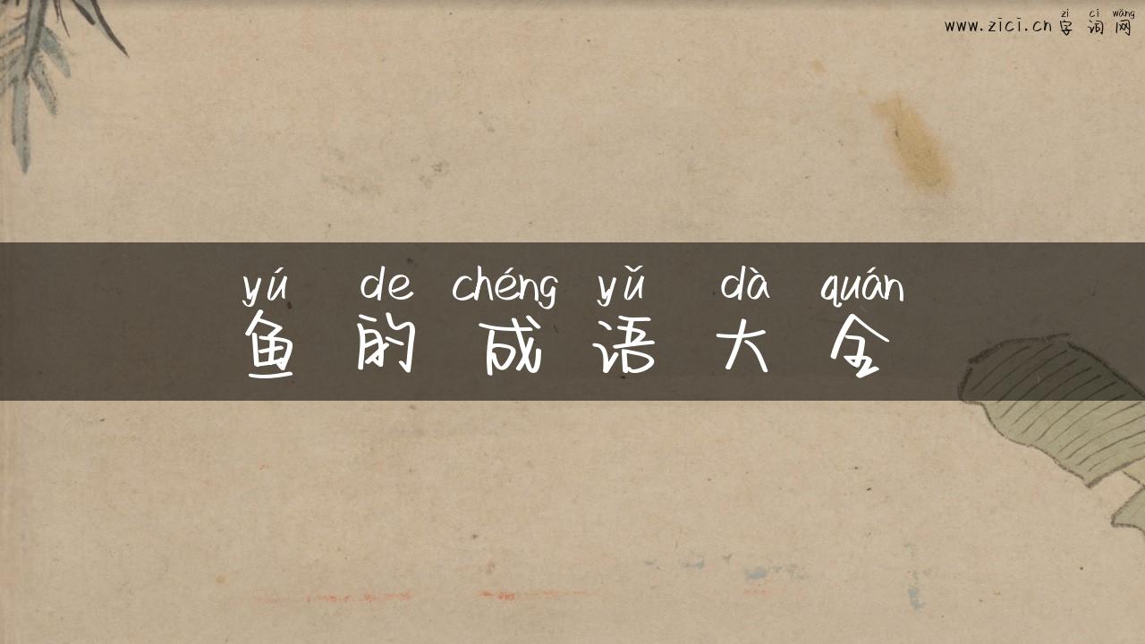 鱼的成语大全