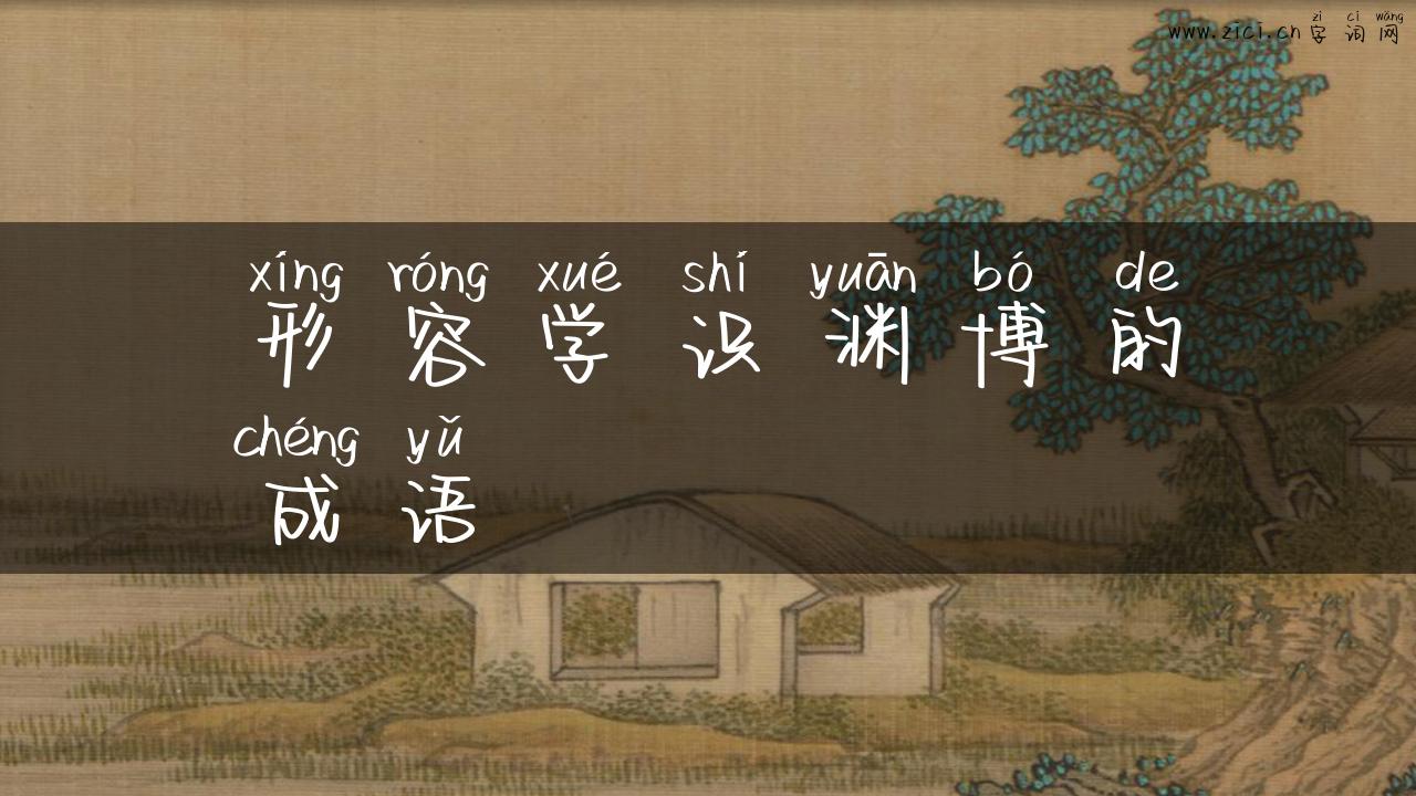 形容学识渊博的成语