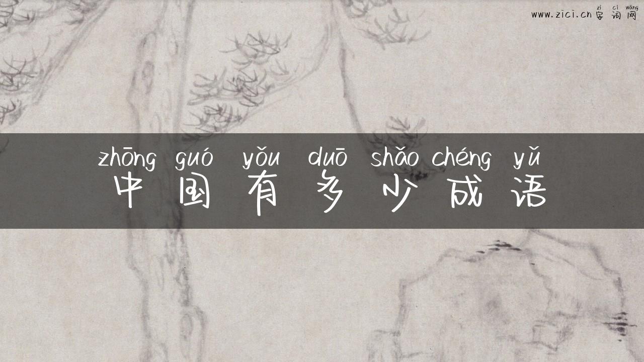 中国有多少成语