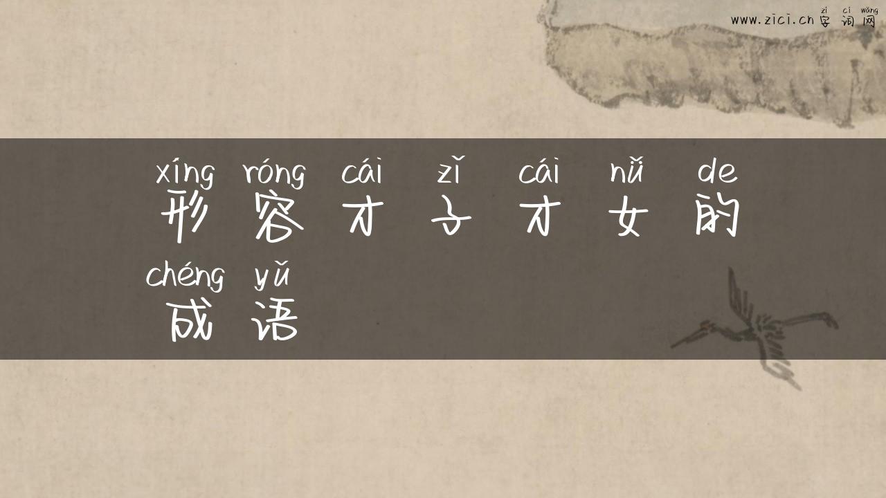 形容才子才女的成语