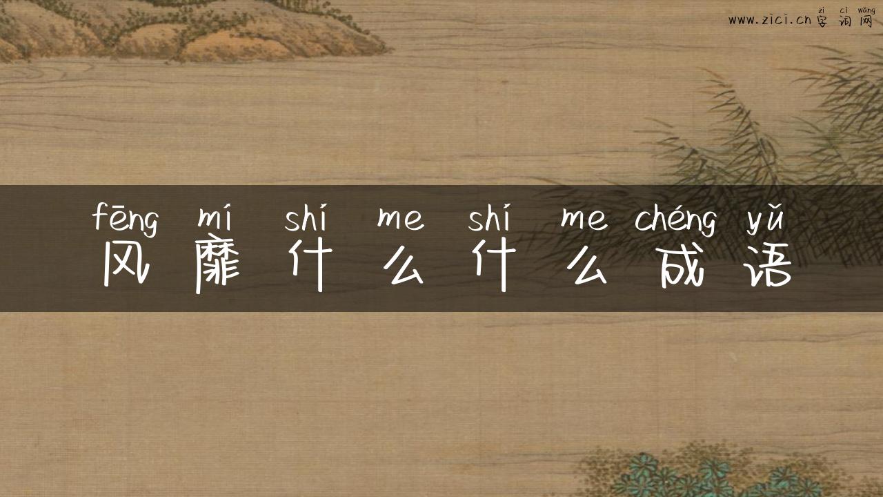 风靡什么什么成语