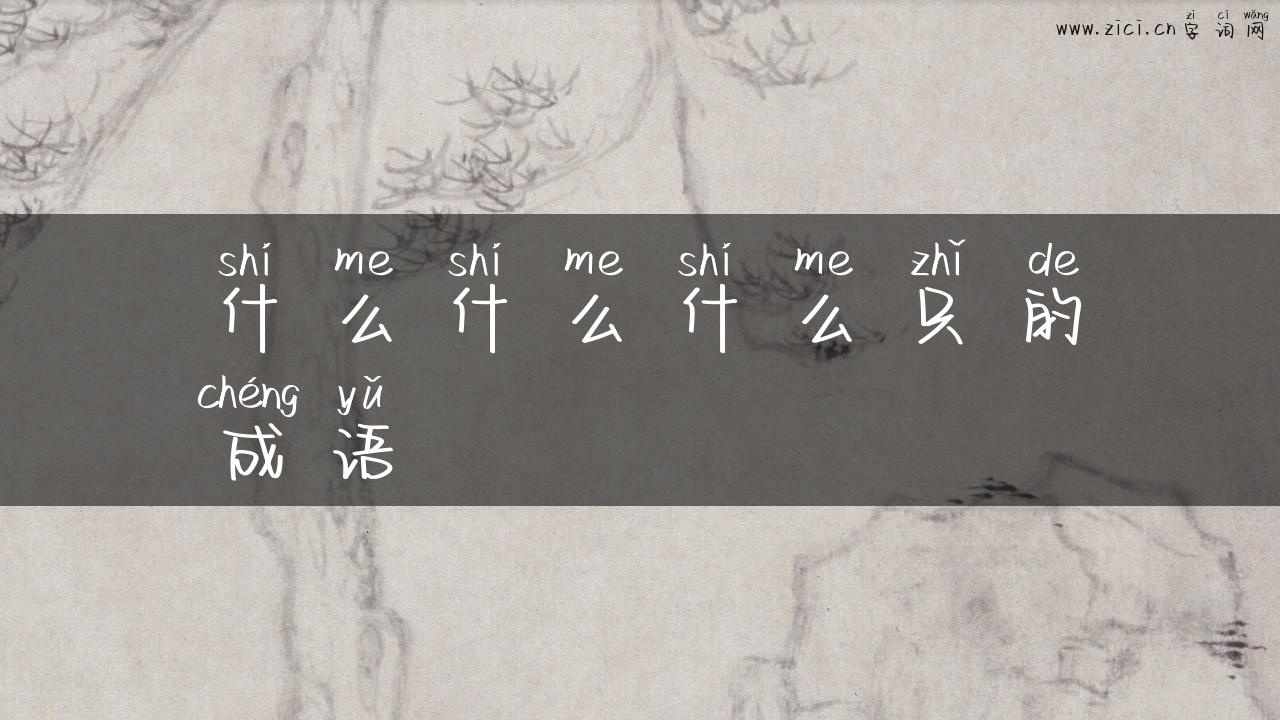 什么什么什么只的成语