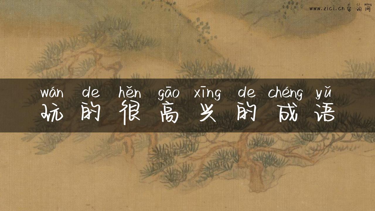 玩的很高兴的成语