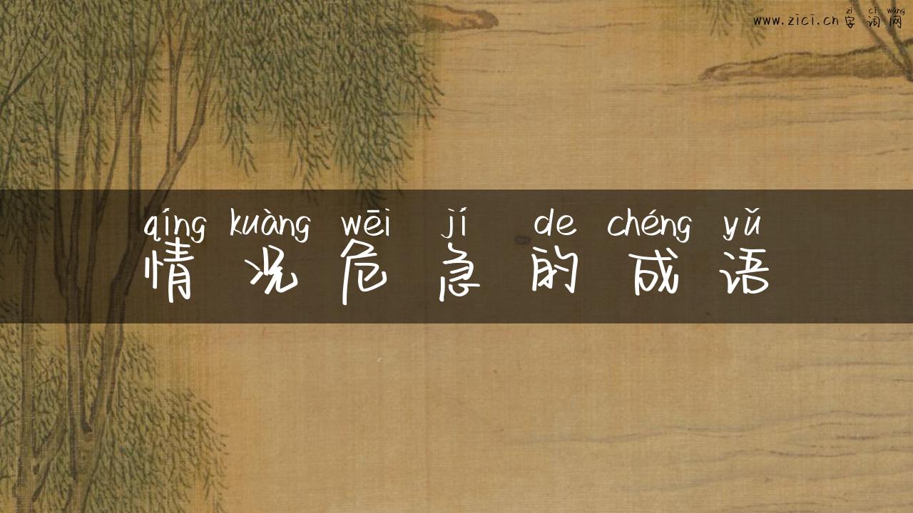 情况危急的成语