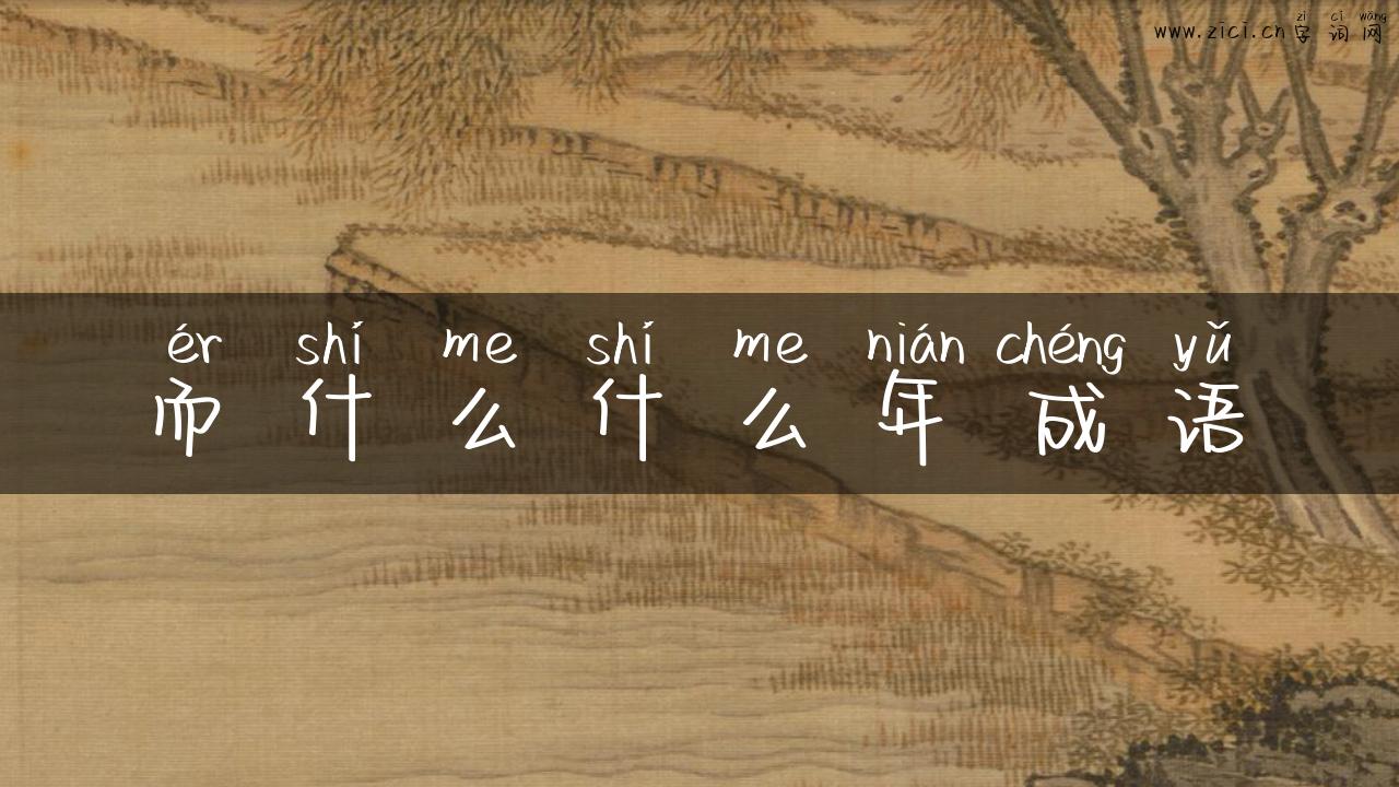 而什么什么年成语