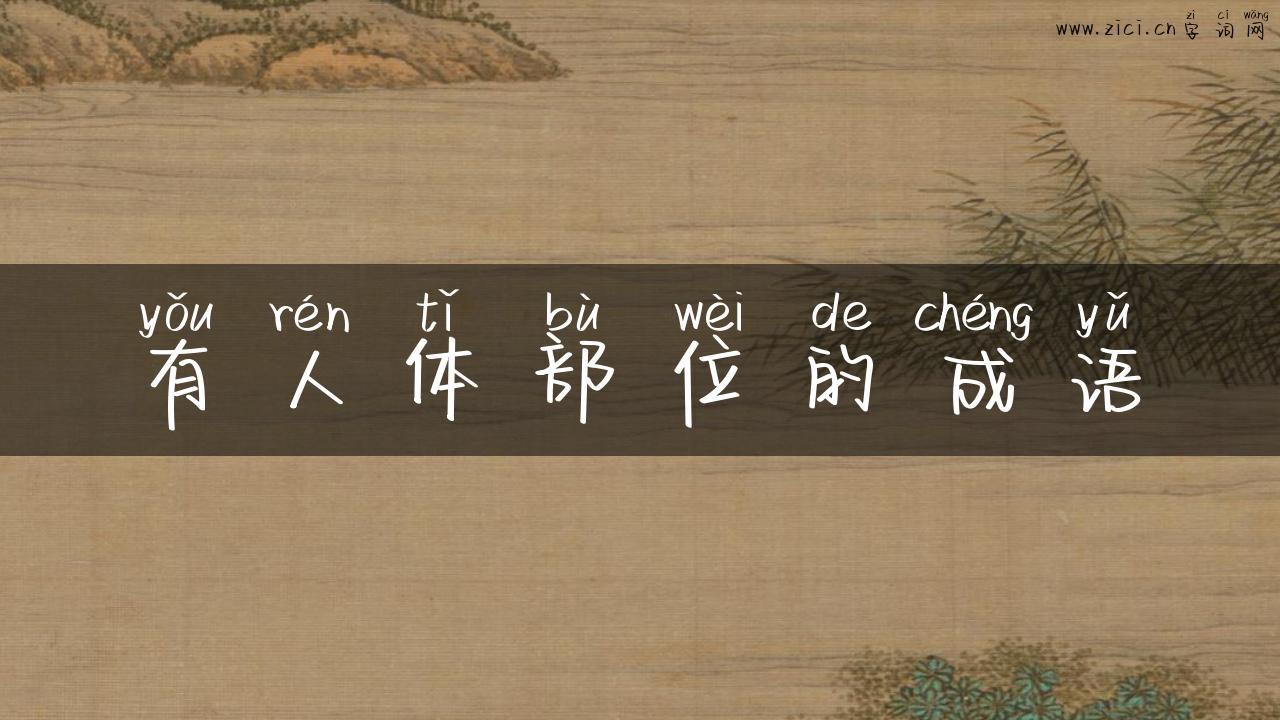 有人体部位的成语