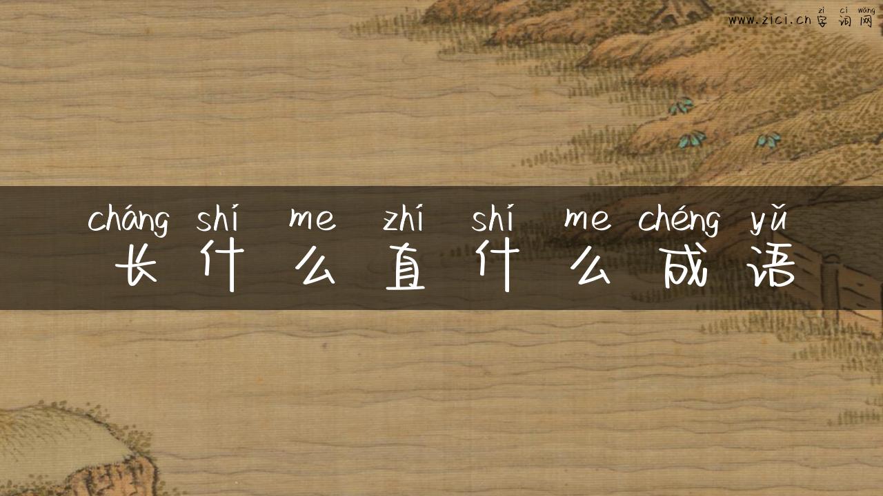 长什么直什么成语