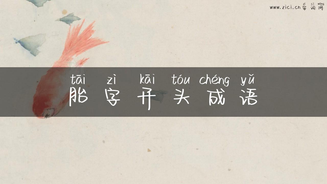 胎字开头成语