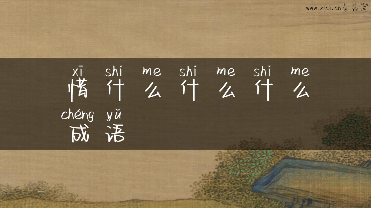惜什么什么什么成语