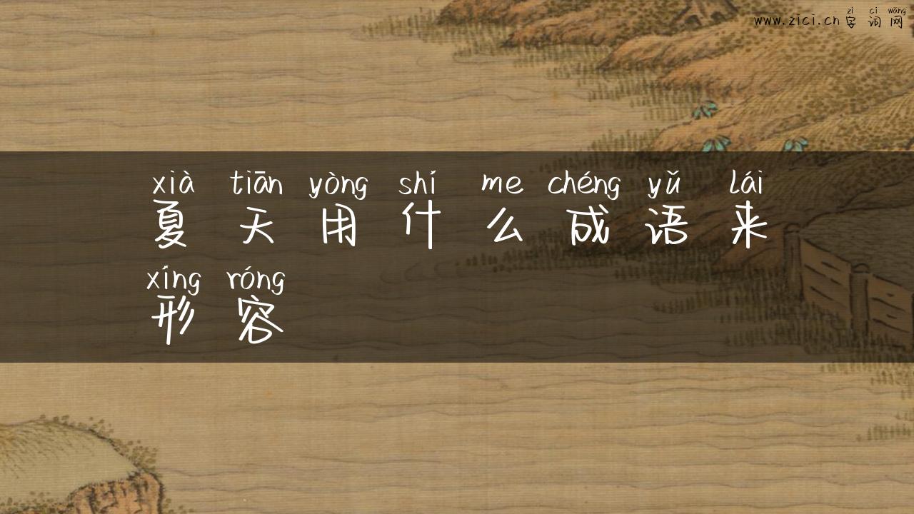 夏天用什么成语来形容