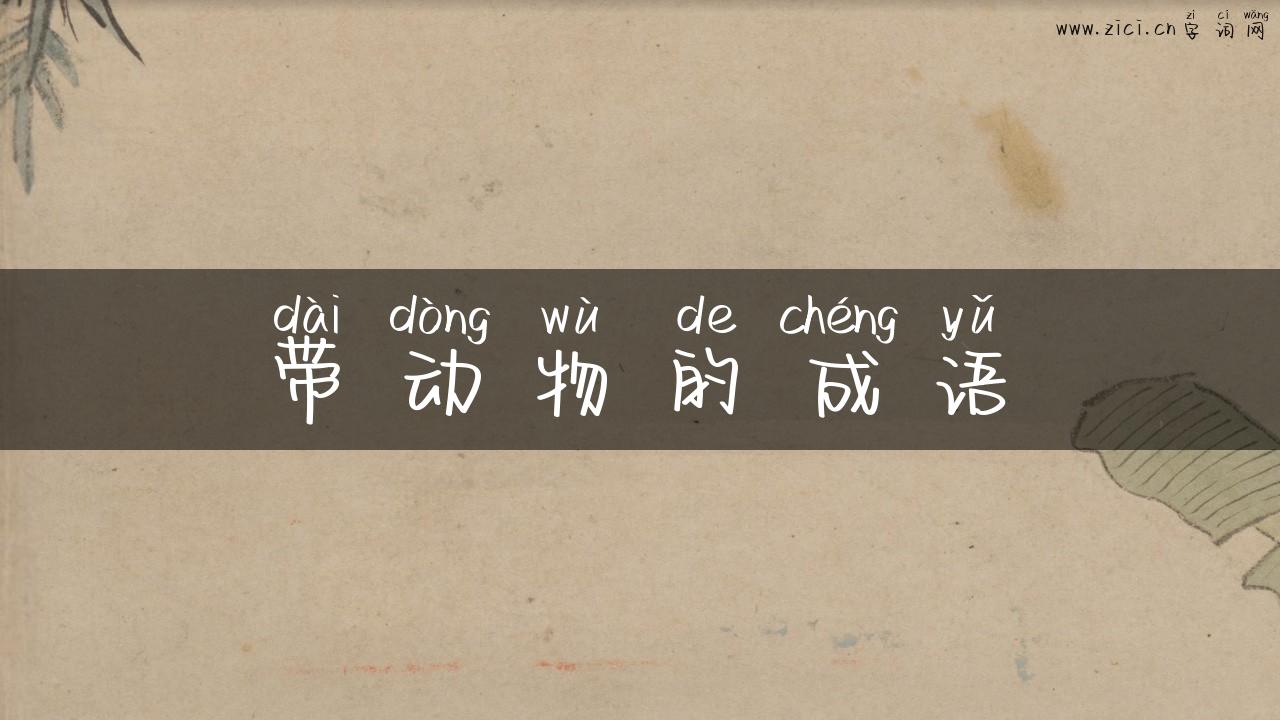 带动物的成语