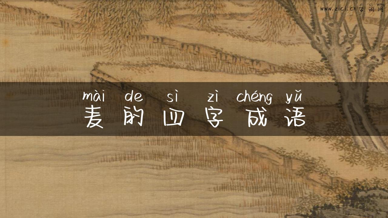 麦的四字成语