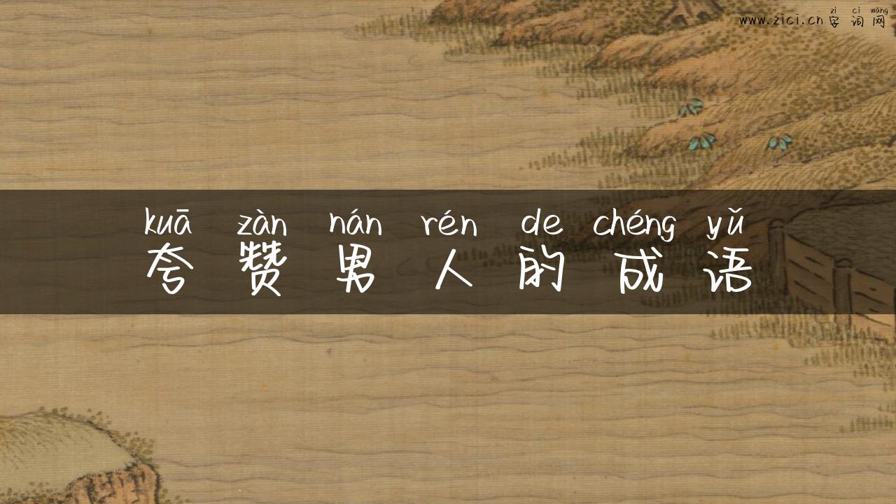 夸赞男人的成语