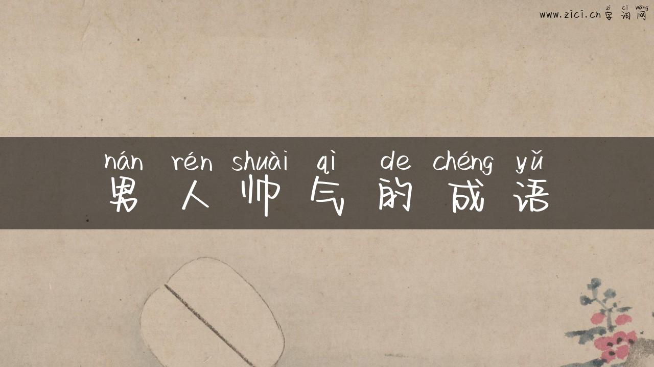 男人帅气的成语