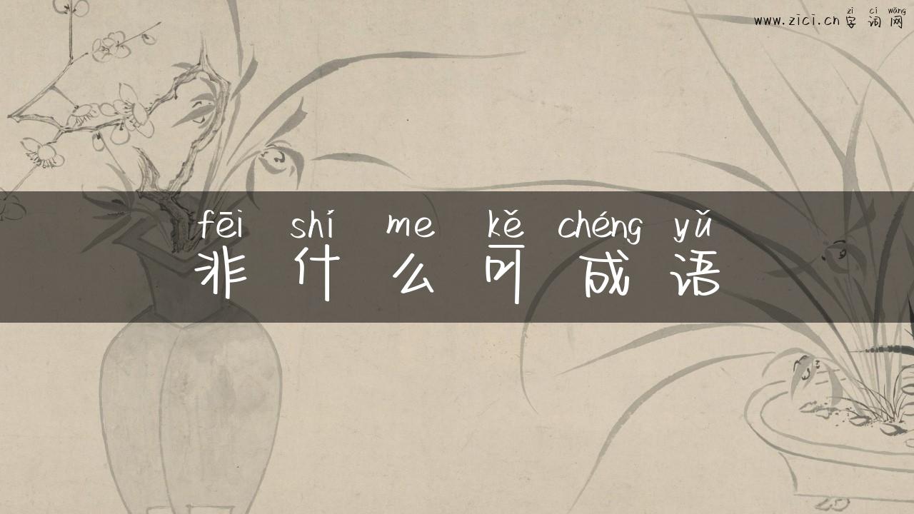 非什么可成语