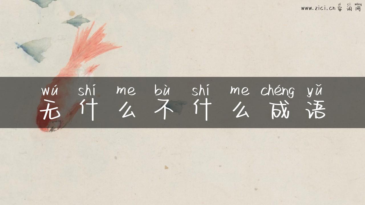 无什么不什么成语