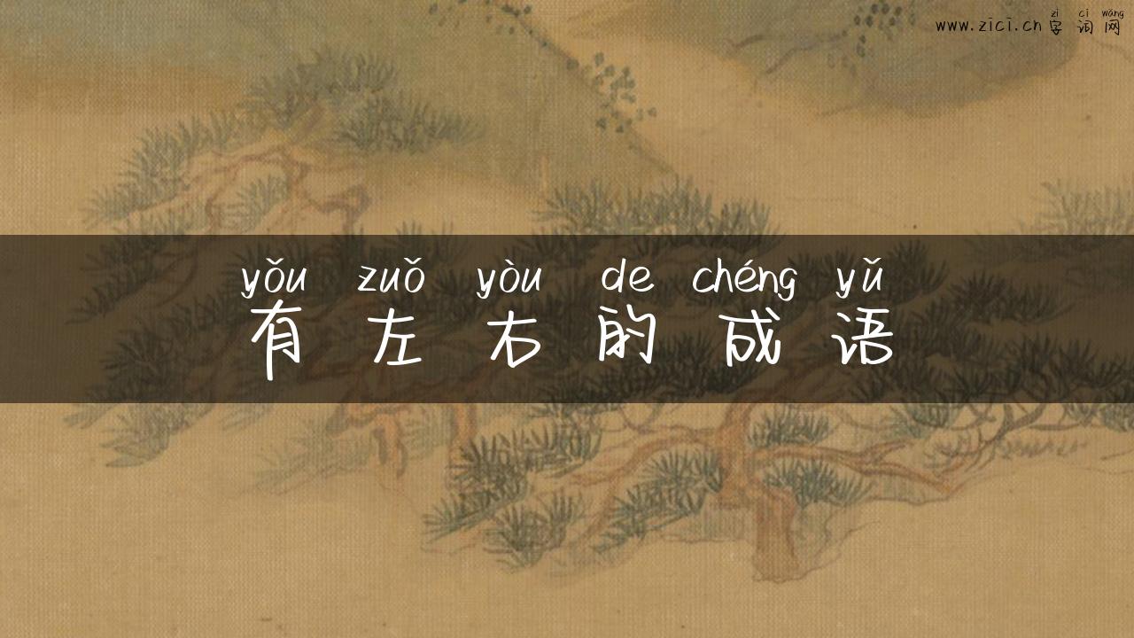 有左右的成语