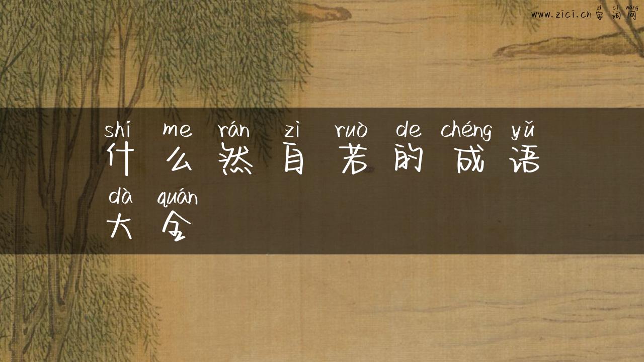 什么然自若的成语大全