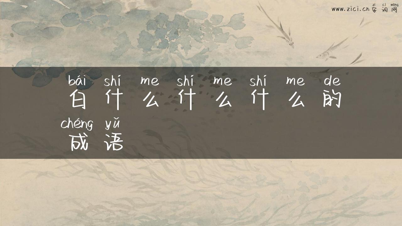 白什么什么什么的成语