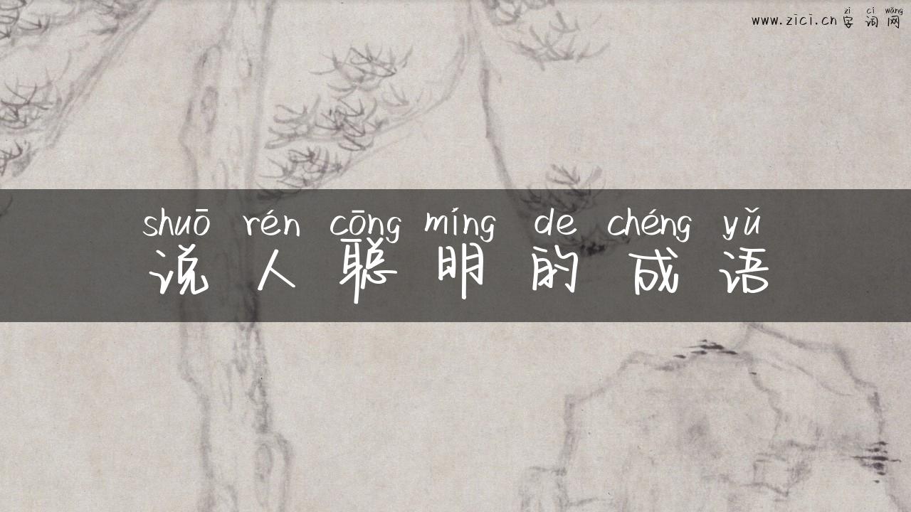 说人聪明的成语
