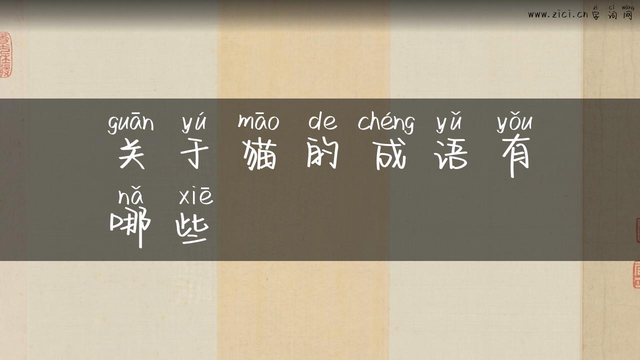 关于猫的成语有哪些