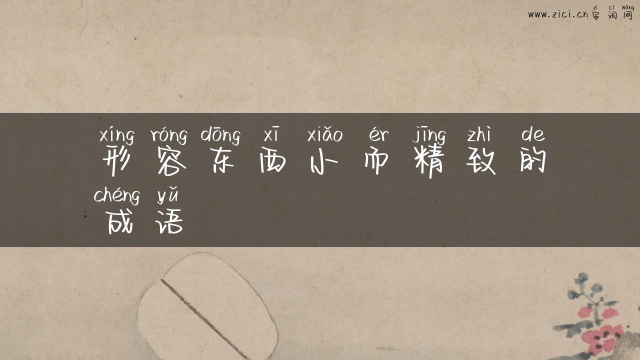 形容东西小而精致的成语