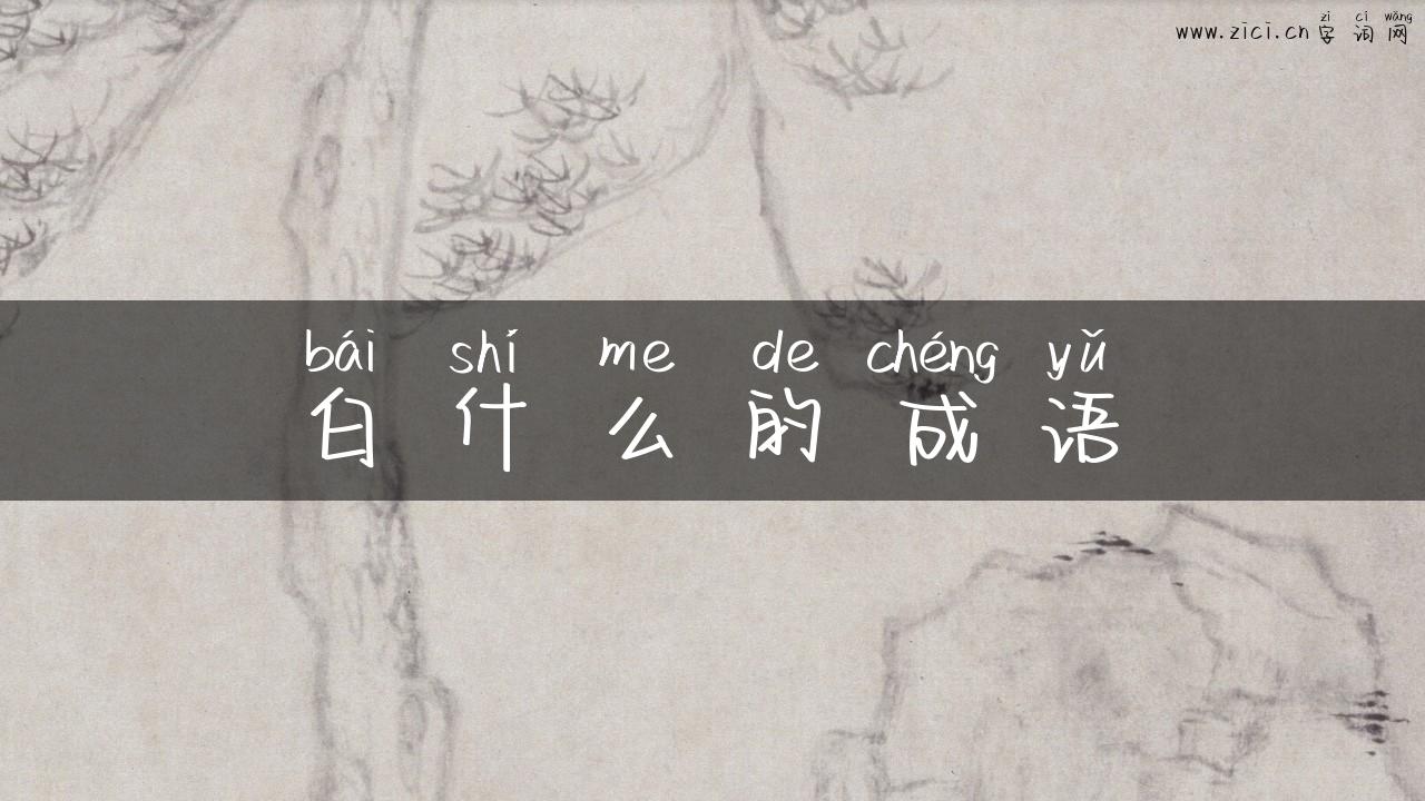 白什么的成语