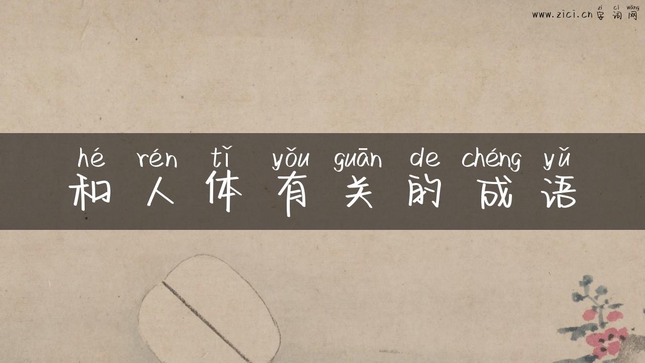 和人体有关的成语