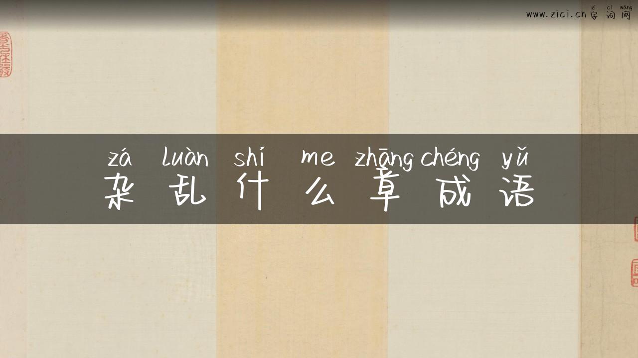 杂乱什么章成语