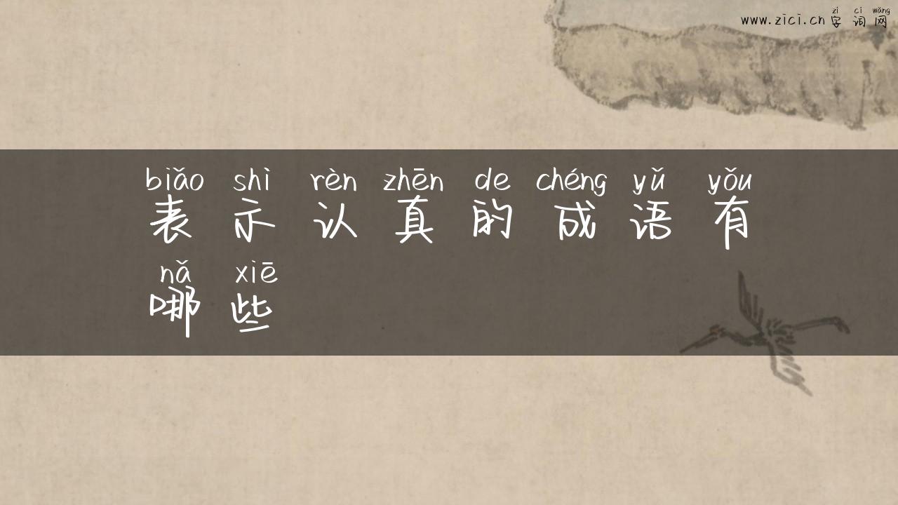 表示认真的成语有哪些