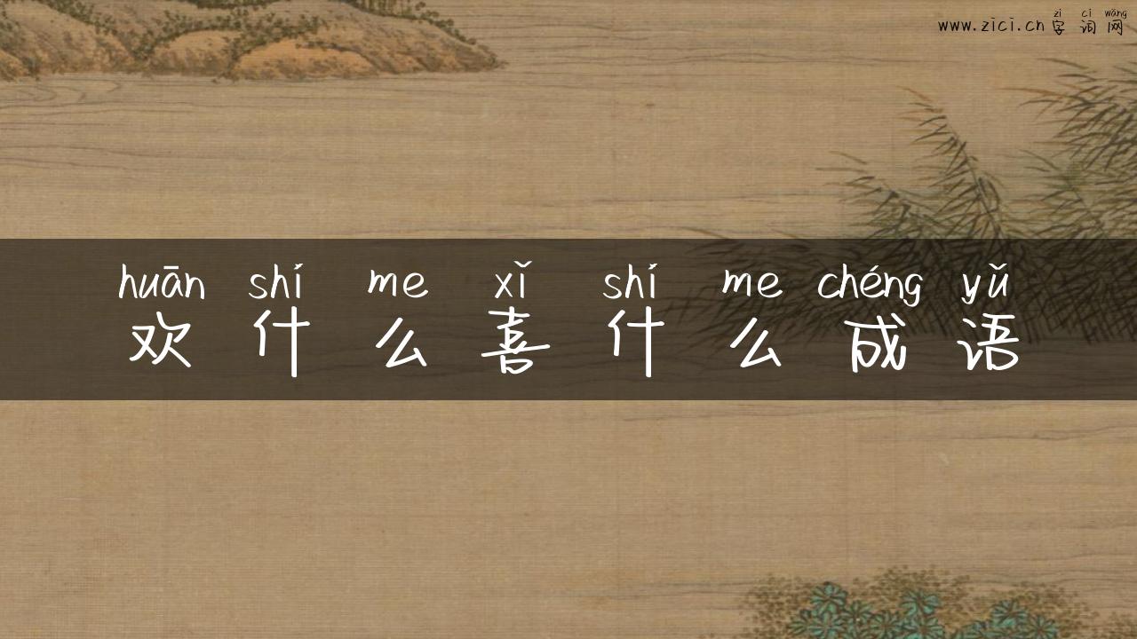 欢什么喜什么成语