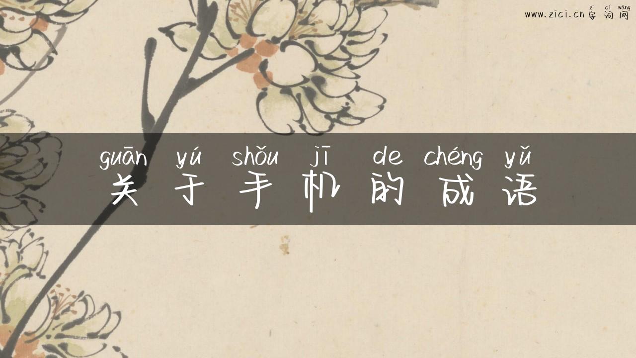 关于手机的成语