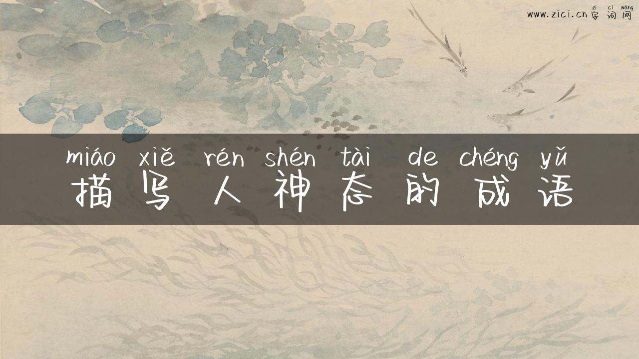 描写人神态的成语