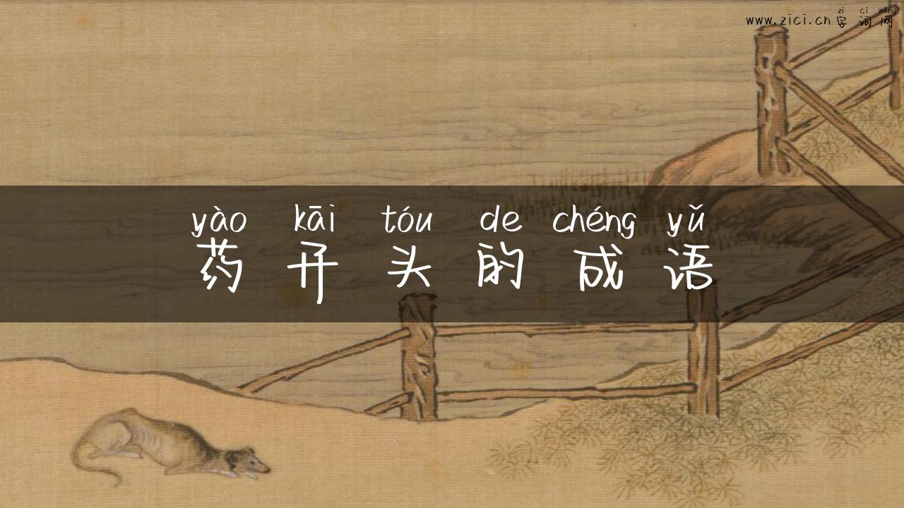 药开头的成语